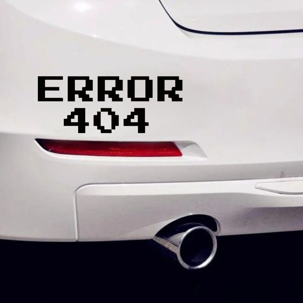 Tech Trend Accessories - Error 404 Pixel Font Car Sticker