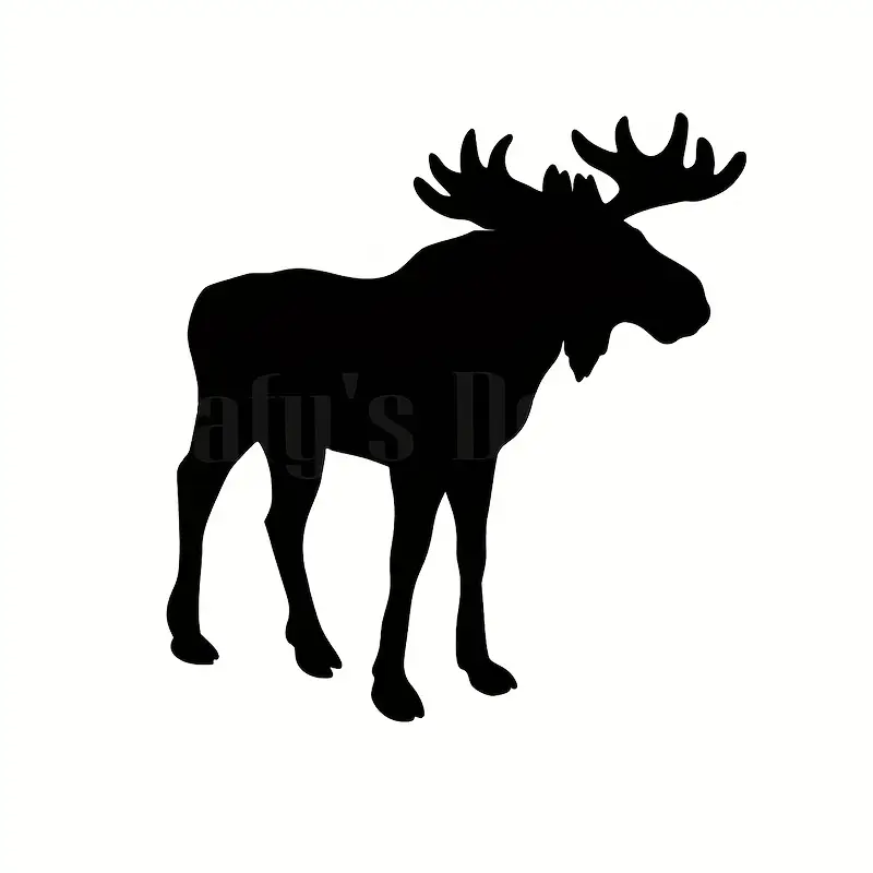 Tech Accessories Designer - Moose Silhouette Waterproof Durable Vinyl Stickers