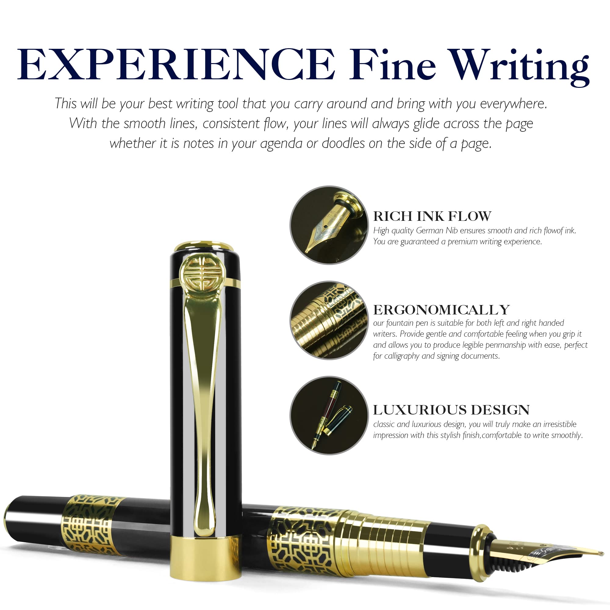 Retro Metal Fountain Pen F Nib - đánh giá và giá High Tech Office Accessories