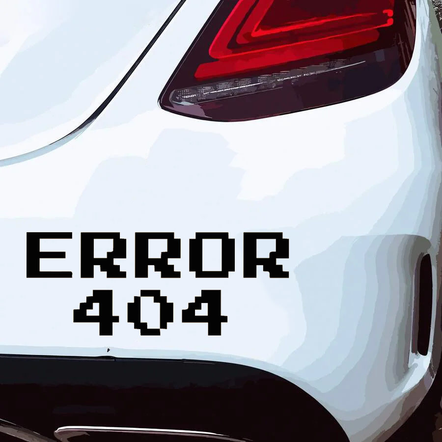 Error 404 Pixel Font Car Stick - đánh giá và giá Tech Trend Accessories