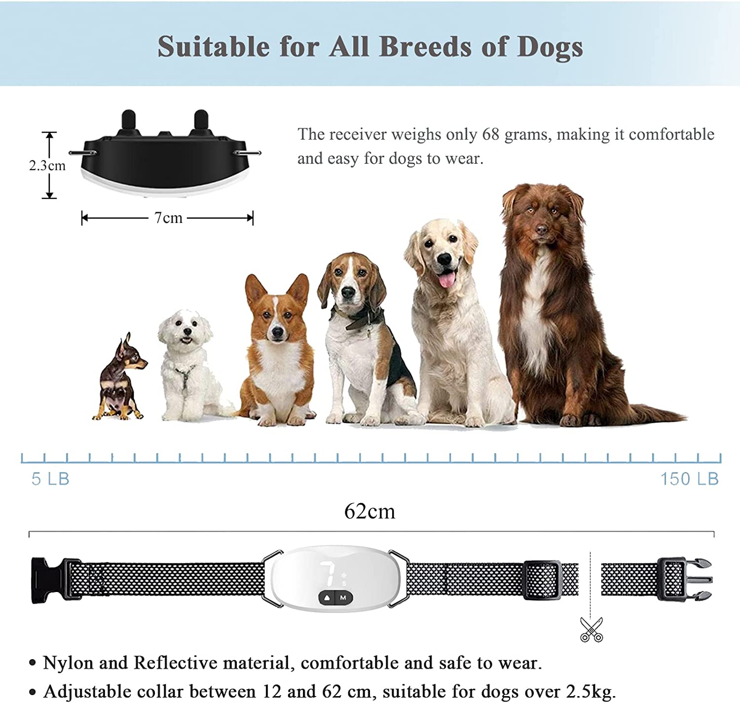 Anti bark dog collar Electric  - đánh giá và giá Tech Dog Accessories